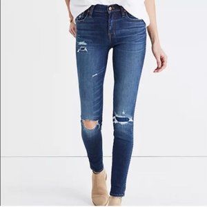 MADEWELL 9" Hi Riser Distressed Skinny Jeans